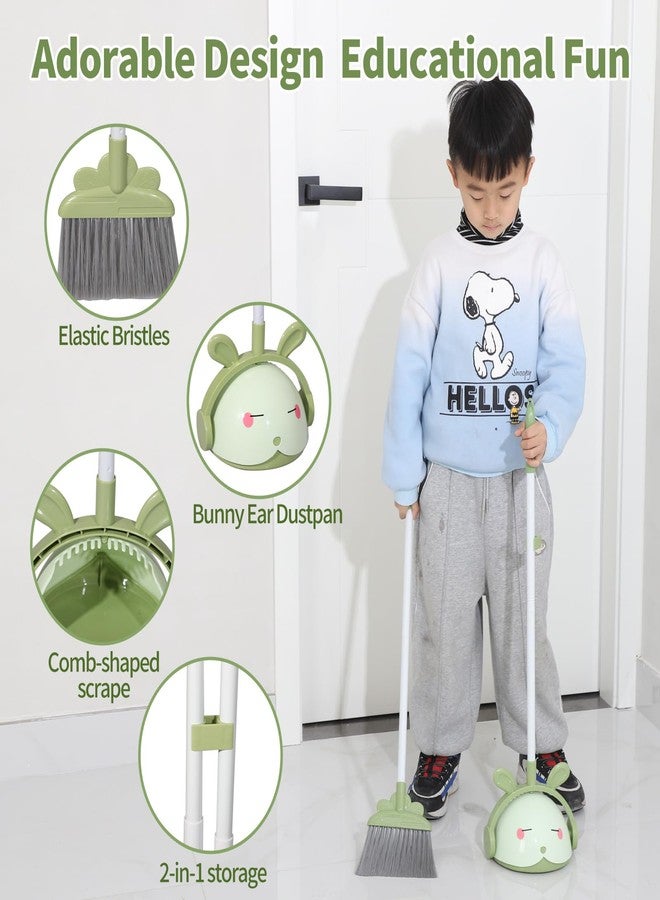 Midoneat Kids Cleaning Toy Set, Mini Child Broom, Mop and Dustpan, Little Housekeeping Helper Set ,Pretend Home Cleaning Play Set for Toddler Age 1-5,6pcs (Green) - Image 5